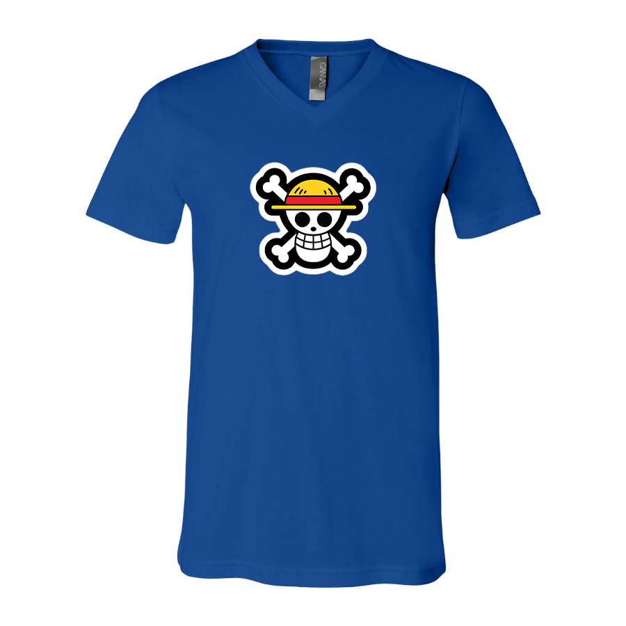Men's Strawhat BELLA + CANVAS - Jersey V-Neck T-Shirt
